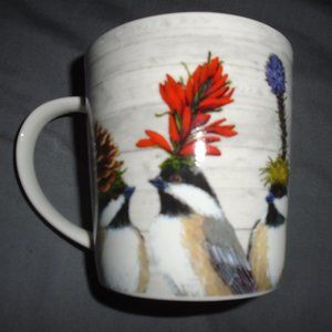 Vicki Sawyer Chickadee Sisters Bird Bone China Cup